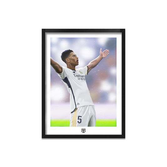 CUADRO CELEBRACIÓN BELLINGHAM REAL MADRID ILUSTRACIÓN