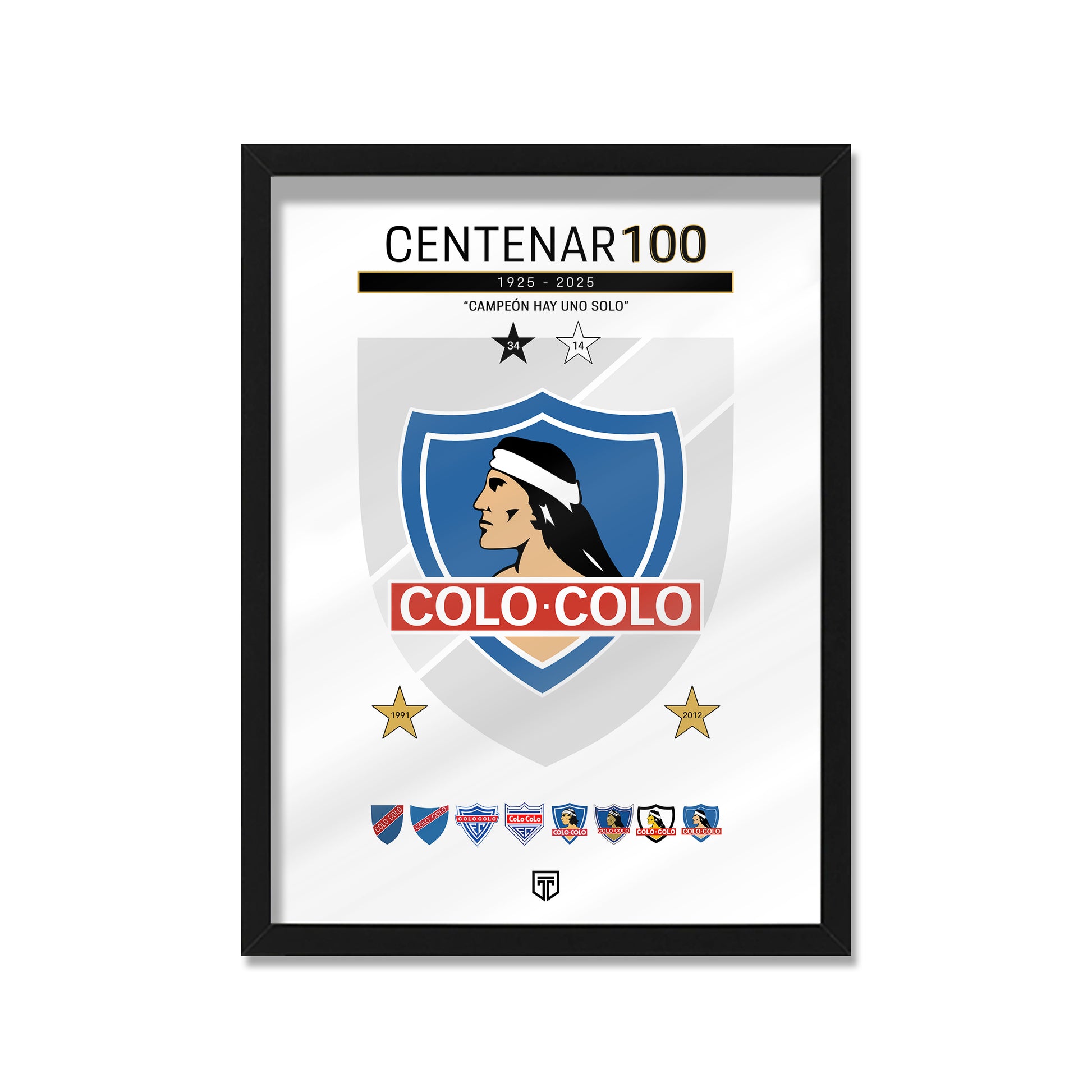 POSTER ENMARCADO COLO COLO CENTENARIO 100 AÑOS