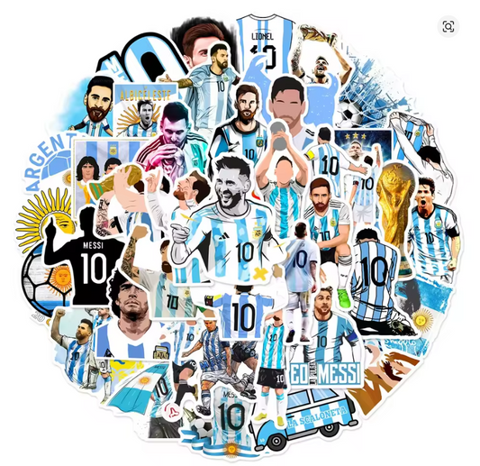 5 Stickers Messi Argentina Campeón