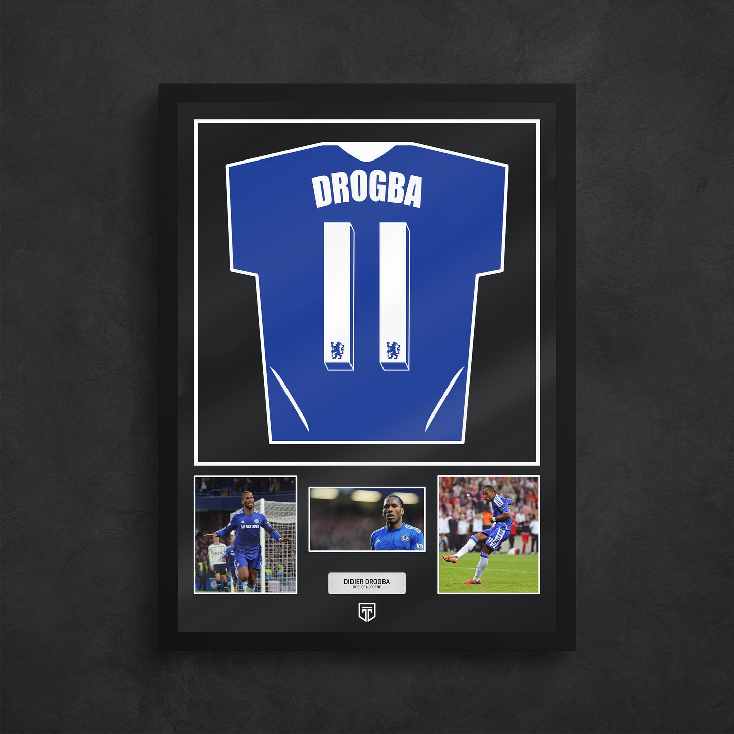 CUADRO DROGBA CHELSEA MEMORABILIA