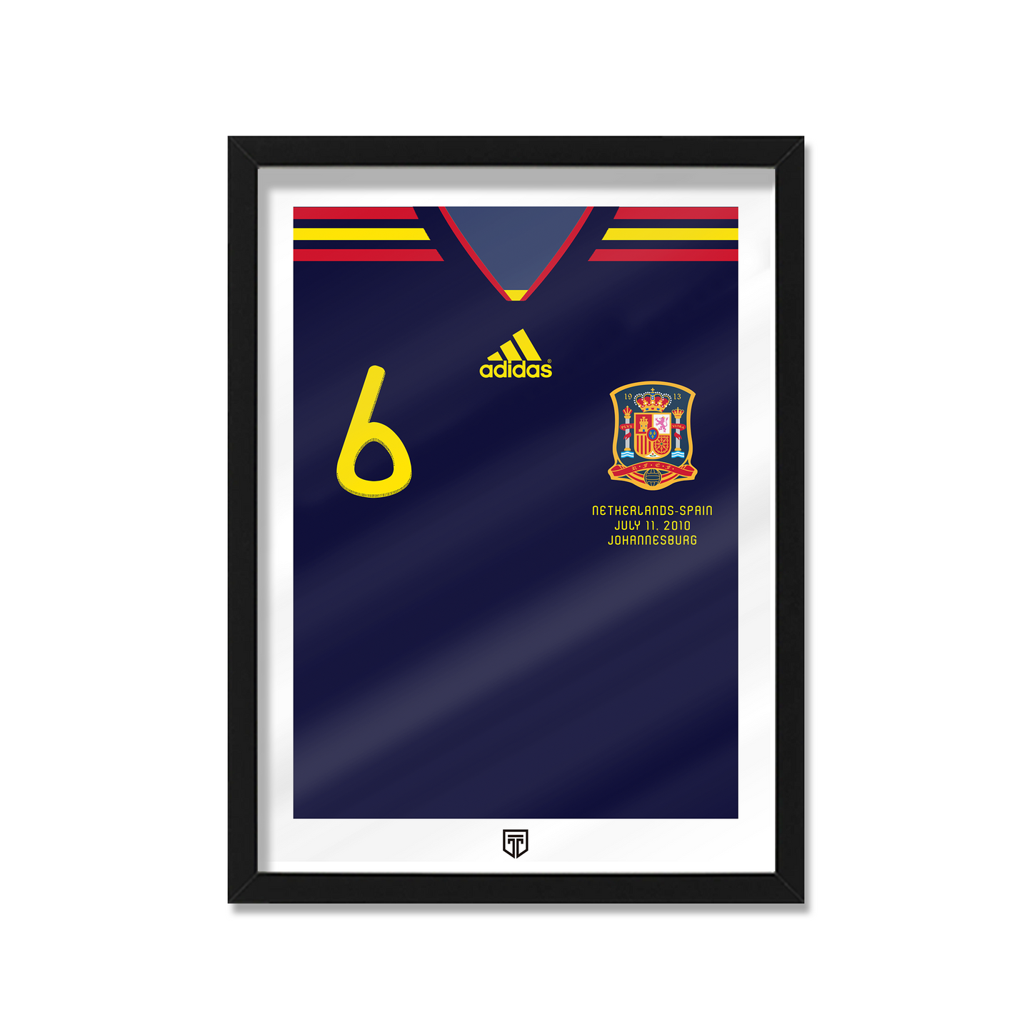 Cuadro Iniesta España 2010 Camiseta