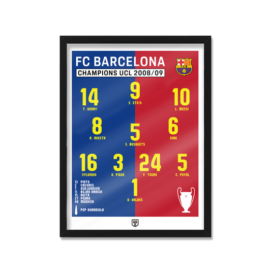 CUADRO BARCELONA SQUAD 2009