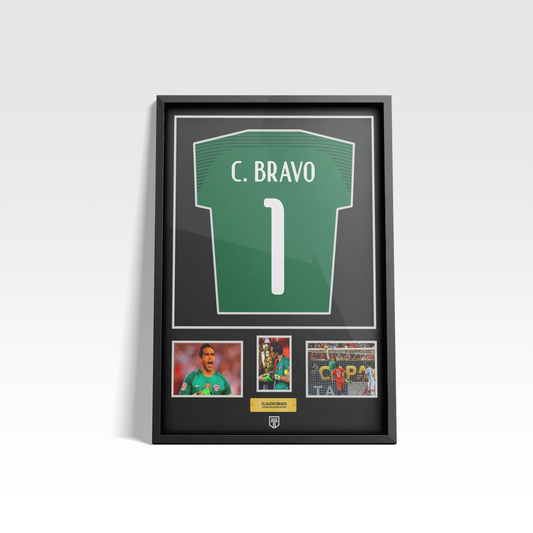 CUADRO MEMORABILIA CLAUDIO BRAVO CHILE 2016