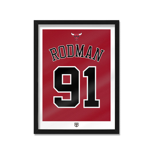 CUADRO CHICAGO BULLS DENNIS RODMAN 91 NBA