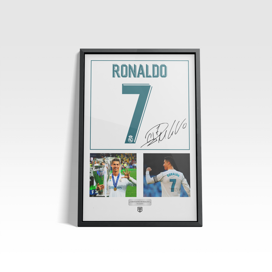 CUADRO MEMORABILIA CR7 REAL MADRID 2