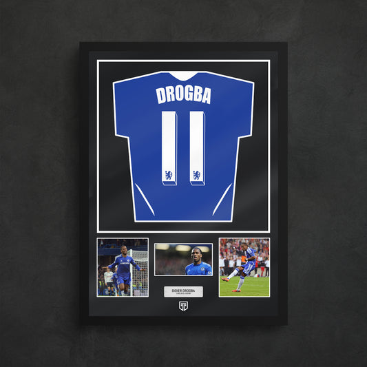 CUADRO DROGBA CHELSEA MEMORABILIA