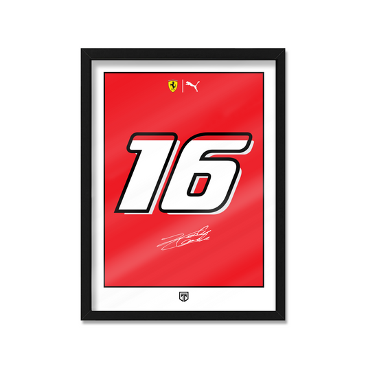 Poster Leclerc 16 Ferrari
