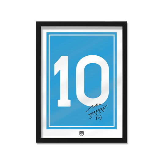 Cuadro Napoli Maradona 2 Firma Camiseta