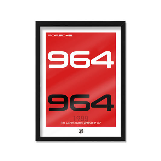 POSTER PORSCHE 964