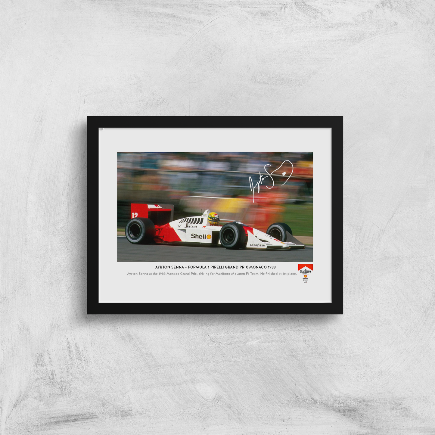 Cuadro Ayrton Senna F1 Memorabilia